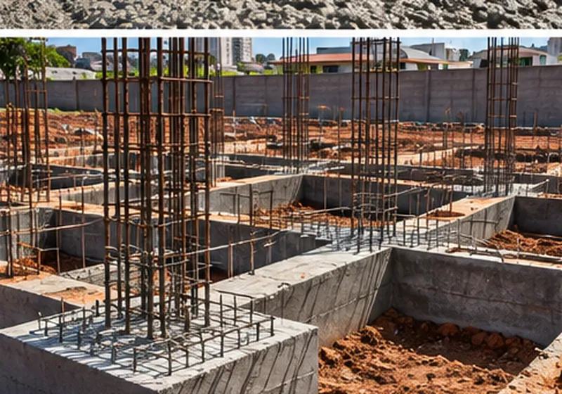 Fundação estrutural em concreto